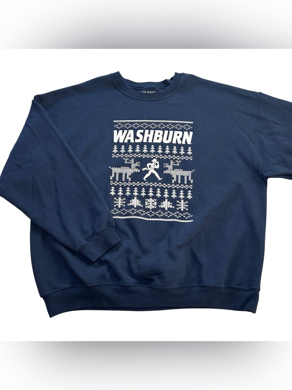 Washburn University Ichabods Men’s Christmas Sweater Crewneck Sweatshirt sz 2X